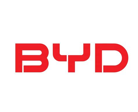 BYD Brand Logo Car Symbol Name Red Design China Automobile Vector ...