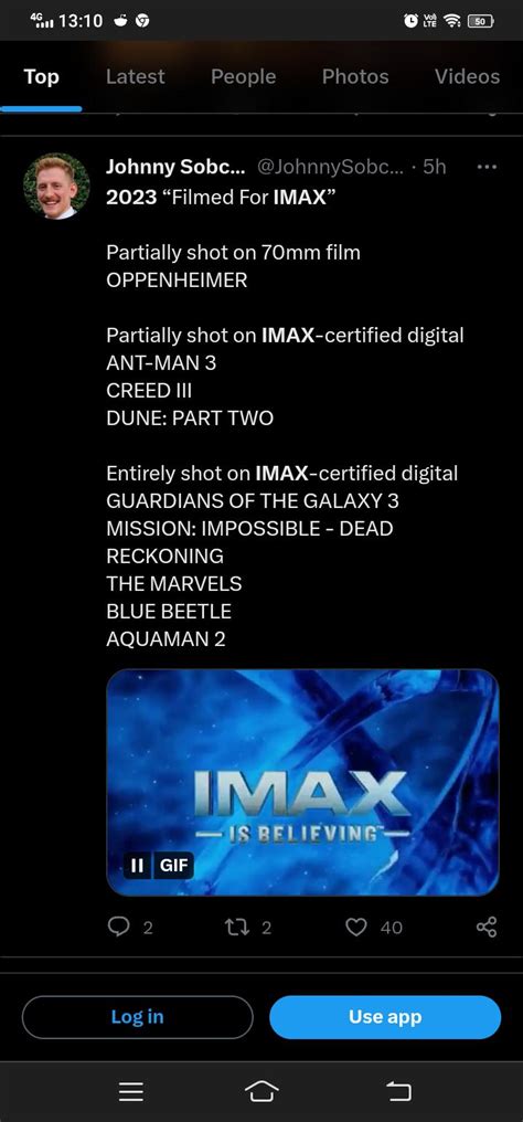 2023 "Filmed for IMAX" : r/boxoffice