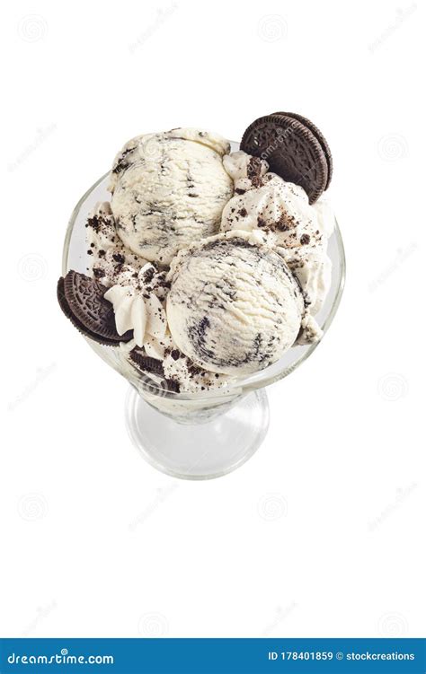 Top Down View of Handmade Oreo Ice Cream Dessert Stock Image - Image of ...