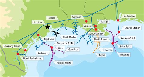 Gulf Oil Rig Locations Map