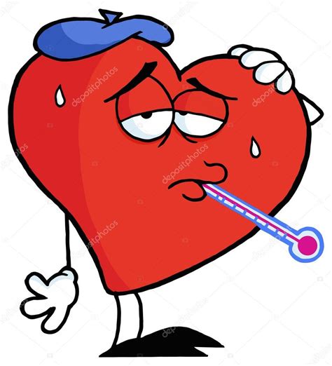 Sick cartoon heart — Stock Vector © HitToon #61082983