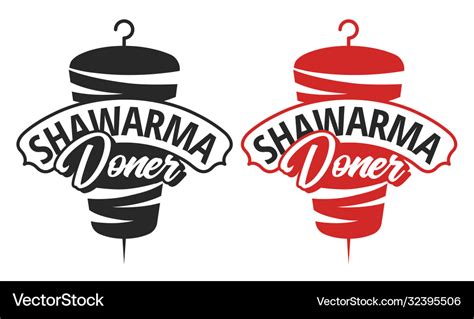 Shawarma doner logo template Royalty Free Vector Image