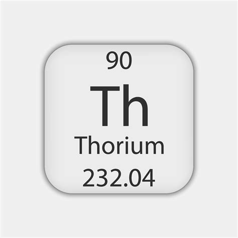 Thorium symbol. Chemical element of the periodic table. Vector ...