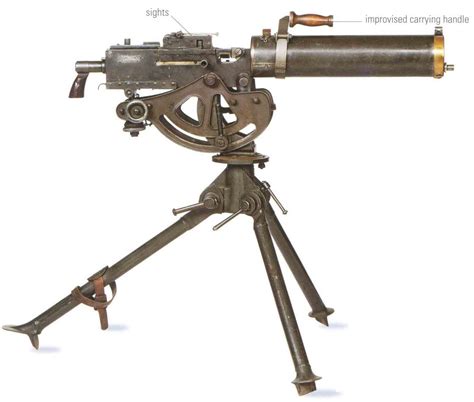 Browning M1917, firing rate of 450 rounds per minute. This machine gun ...