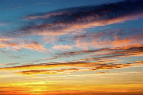 Sky Background At Sunset Clouds Vivid #1 by Moreiso