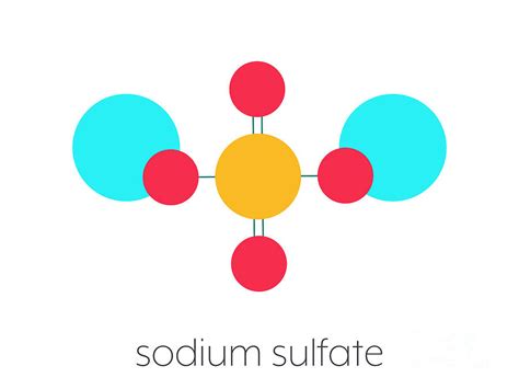 Sodium Sulfate Chemical Structure Photograph by Molekuul/science Photo ...