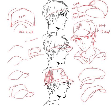 How to draw a cap | Drawing tutorial, Sketches, Drawing reference