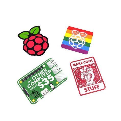 Raspberry Pi Sticker - 4 in 1 Set