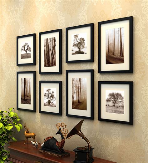 Buy Set Of 8 Black Synthetic Wood Collage Photo Frames at 1% OFF by Art ...