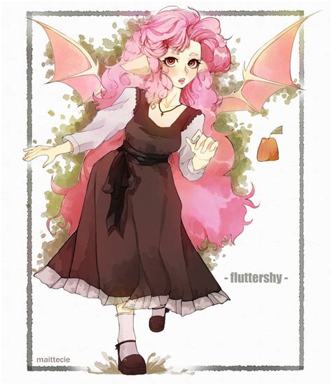 Fluttershy humanisation by maittecie on DeviantArt