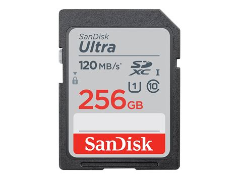 SanDisk Ultra - Flash memory card - 256 GB - UHS Class 1 / Class10 ...