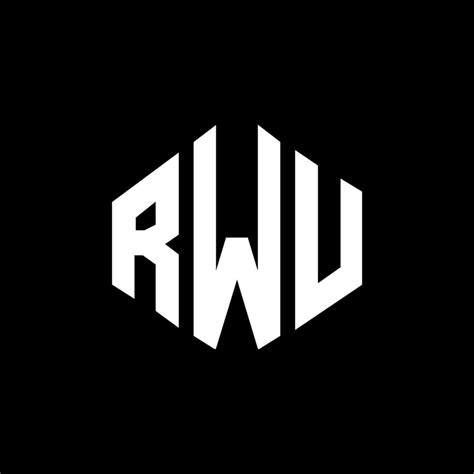 RWU letter logo design with polygon shape. RWU polygon and cube shape ...