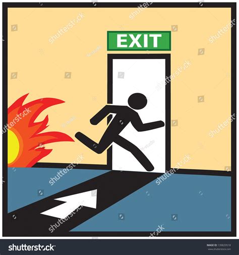 Emergency Fire Exit Door Exit Door 스톡 벡터(로열티 프리) 139829518 | Shutterstock