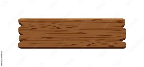 plank signage, wooden plank dark brown isolated on white, wood board ...