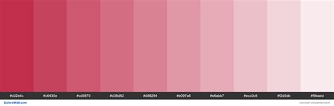 Tints of Old Rose color #C02E4C hex | Color palette pink, Hex colors ...