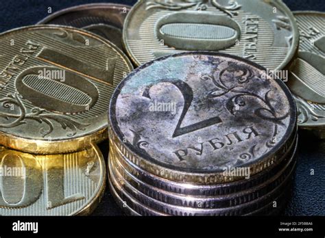 Russian ruble coins Stock Photo - Alamy