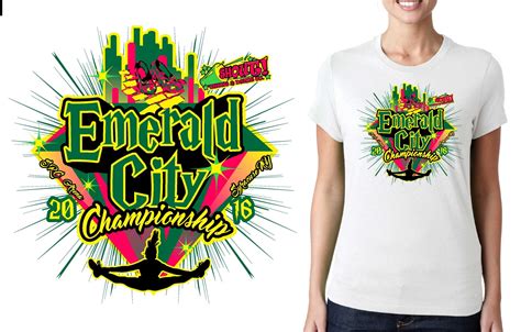 Best cool looking cheer vector logo design for tshirt, 2016 Emerald ...