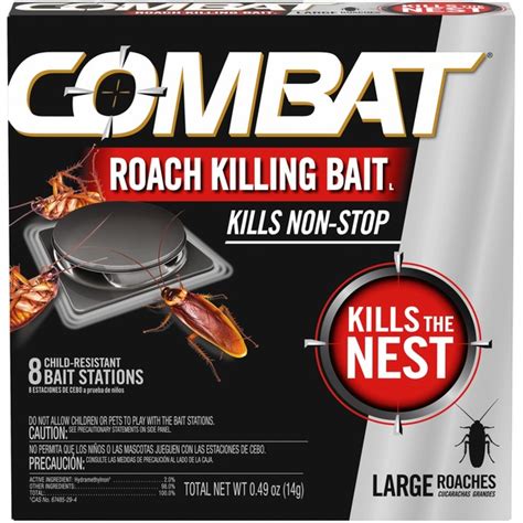 Combat Roach Killing Bait, Large Roach Bait Station, Kills the Nest ...