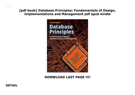 Database Principles: Fundamentals of Design, Implementations and ...