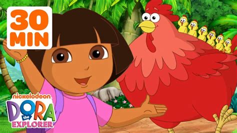 Dora's Best Adventures w/ Big Red Chicken! 🐔 ️ 30 Minutes | Dora the ...