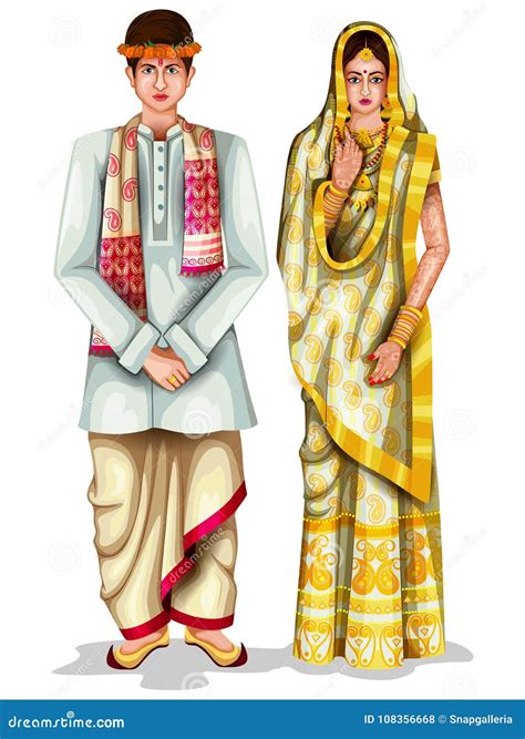 Traditional Dress Assam Stock Illustrations – 32 Traditional Dress ...