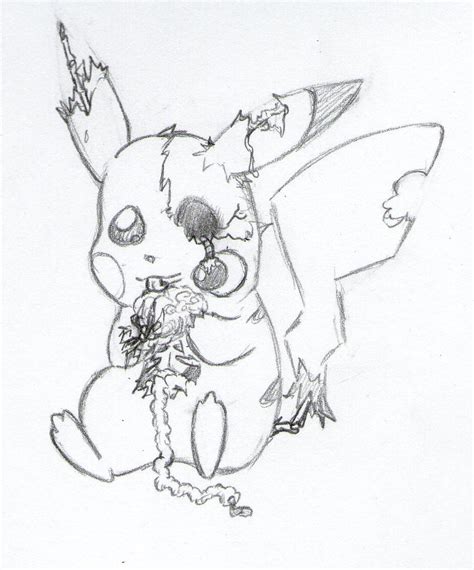 Zombie Pikachu Pages Coloring Pages