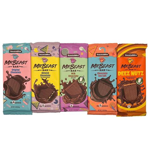 Mr Beast Chocolate Bars – NEW Deez Nuts Peanut Butter Milk Chocolate ...