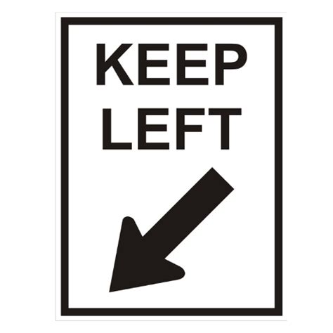 Keep Left Road Sign C2 Reflective 400x600mm - Sign Style