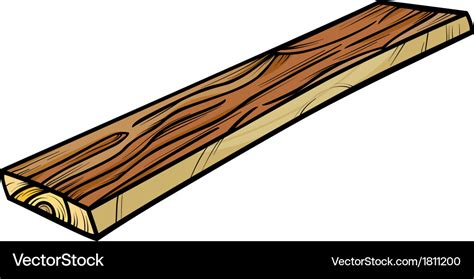 Plank or board cartoon clip art Royalty Free Vector Image