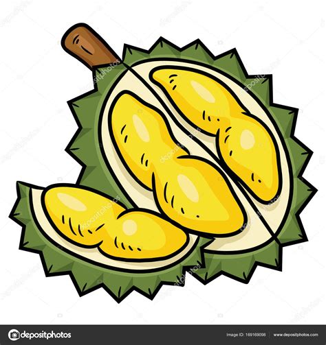 Durian Cute Cartoon — Stock Vector © rubynurbaidi #169169098