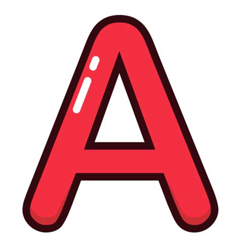 A, Alphabet, letters, Letter, red icon