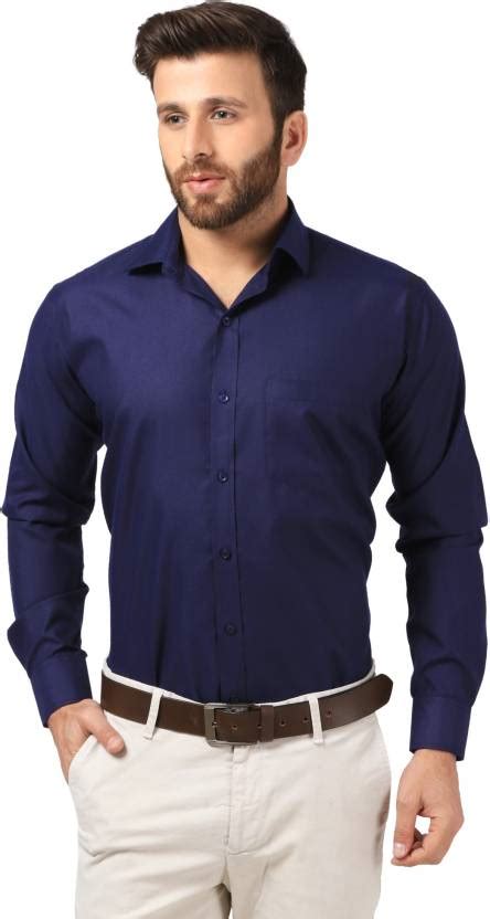 Mesh Men's Solid Formal Dark Blue Shirt - Buy Mesh blue1 Mesh Men's ...