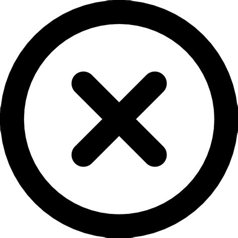 Action Cancel Circle Close Delete Exit Remove Button X Icon Vector SVG ...