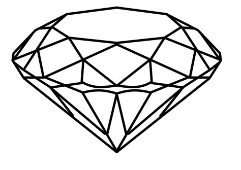 Free Diamond Outline, Download Free Diamond Outline png images, Free ...