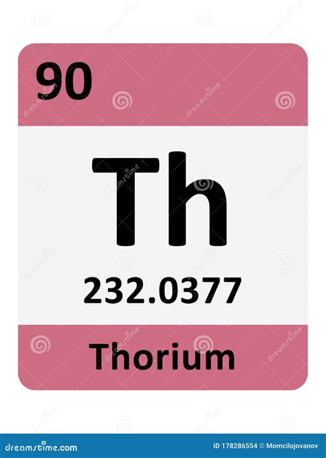 Periodic Table Symbol of Thorium Stock Vector - Illustration of ...