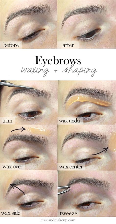 Eyebrow Waxing + Shaping | Do it yourself at home | Eyebrow Tutorial ...