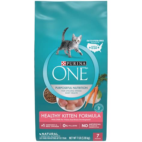 Purina ONE Healthy Kitten Dry Cat Food, 7 lb - Walmart.com