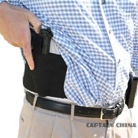 Tactical Elastic Waist Concealed Carry Holster Belly Band Pistol Gun ...