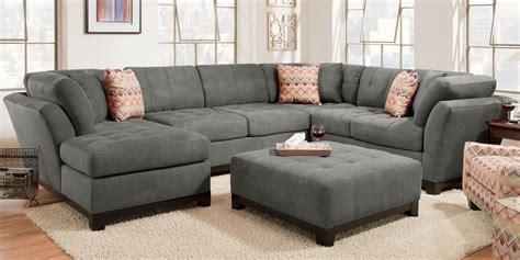 Contemporary Gray 3 Piece Sectional Sofa with... | RC Willey | 3 piece ...