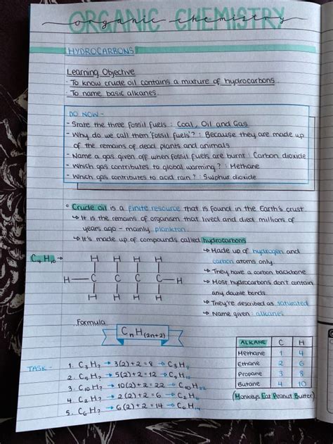 Organic Chemistry notes {aesthetic} | Chemistry notes, Science notes ...