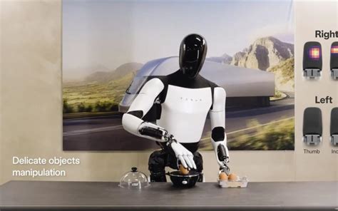 Tesla unveils humanoid robot that can pick up an egg without breaking it