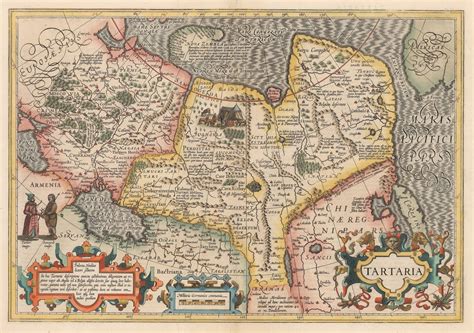 Vintage Map Print: Tartaria By: Jodocus Hondius Date: 1620 (circa ...