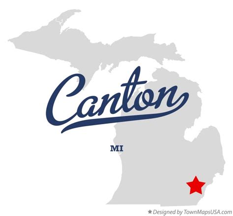 Map of Canton, MI, Michigan