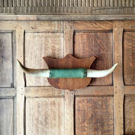 Vintage Steer Horns, Bulls Horns, Mounted Cow Horns, Western Wall Decor ...