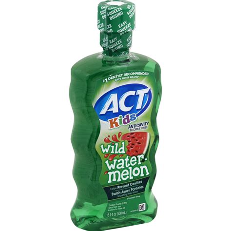 ACT Kids Fluoride Rinse, Anticavity, Wild Watermelon | Mouthwash ...