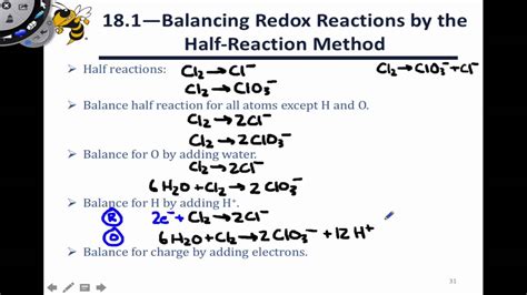 18.4 Balancing Redox Reactions - Disproportionation - YouTube