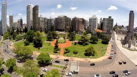 Rosario Argentina Flag Memorial And Cathedral Aerial VIew Stock Footage ...