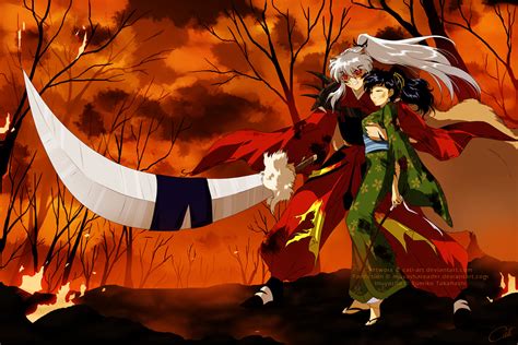 Commission - Inuyasha and Kagome by Cati-Art on DeviantArt