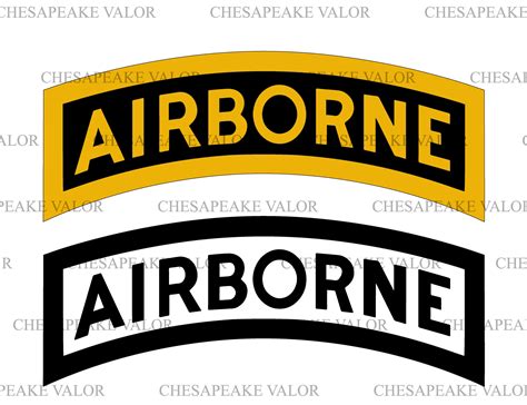 US Army Airborne Tab Vector File SVG png ai pdf eps Full | Etsy