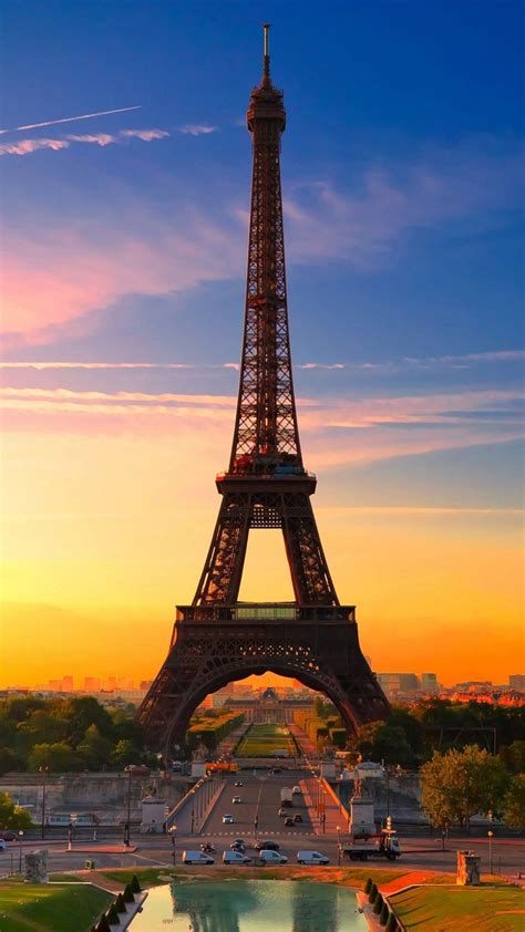 Eiffel Tower Paris Sunrise Android Wallpaper Smartphone Wallpaper and ...